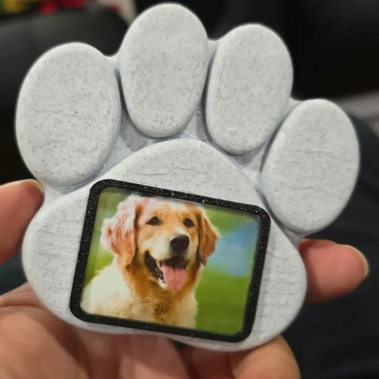 Custom Paw Print Photo Frame | Pet Memorial Gift