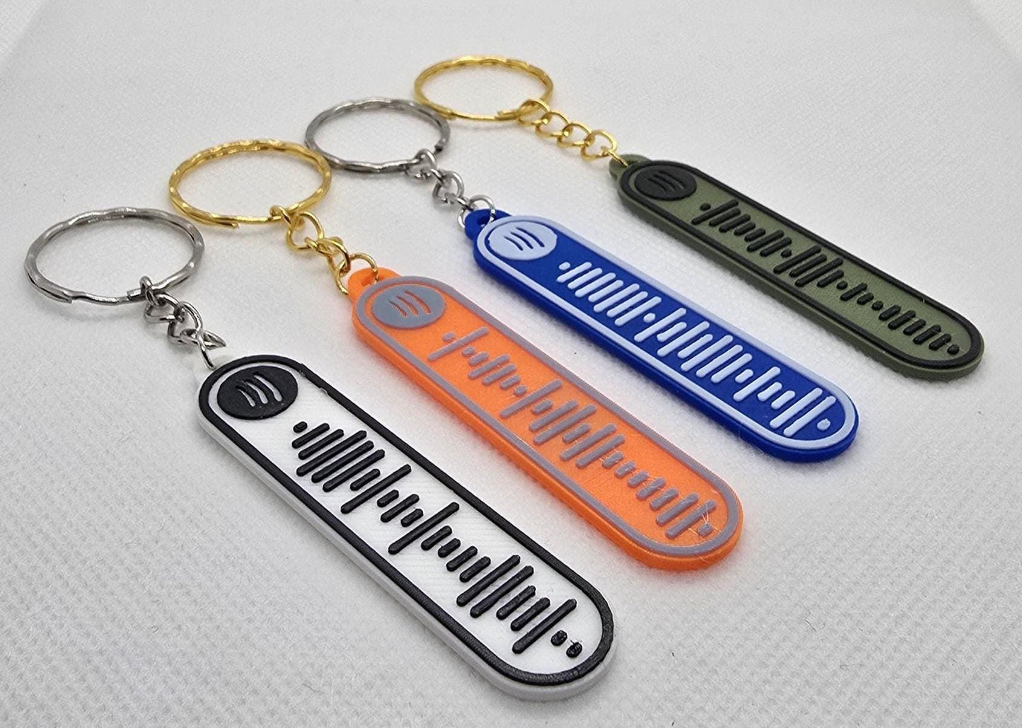 Personalized Spotify Code Keychain – Custom 3D Printed Music Gift for Him or Her