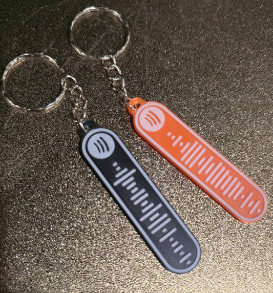 Personalized Spotify Code Keychain – Custom 3D Printed Music Gift for Him or Her