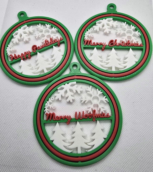 Personalized 3D Printed Spinner Christmas Ornament – Pet Lover Gift