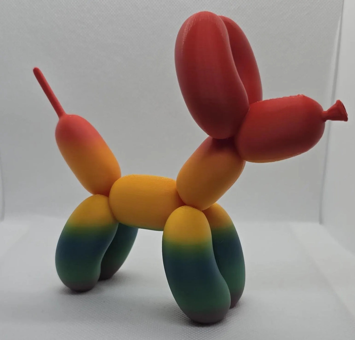 Rainbow Balloon Dog Sculpture – 3D Printed