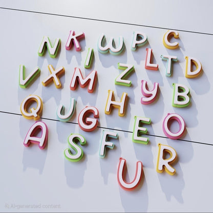 Personalized Back-to-School Initial Keychain 3D-printed