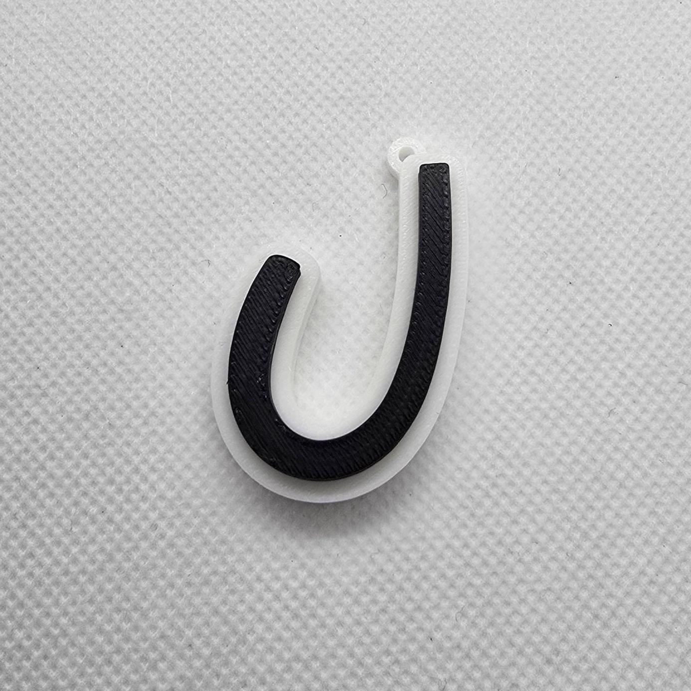 Personalized Back-to-School Initial Keychain 3D-printed