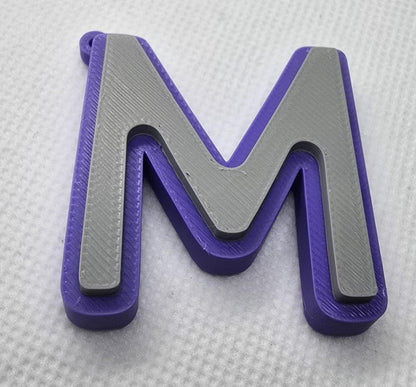 Personalized Back-to-School Initial Keychain 3D-printed