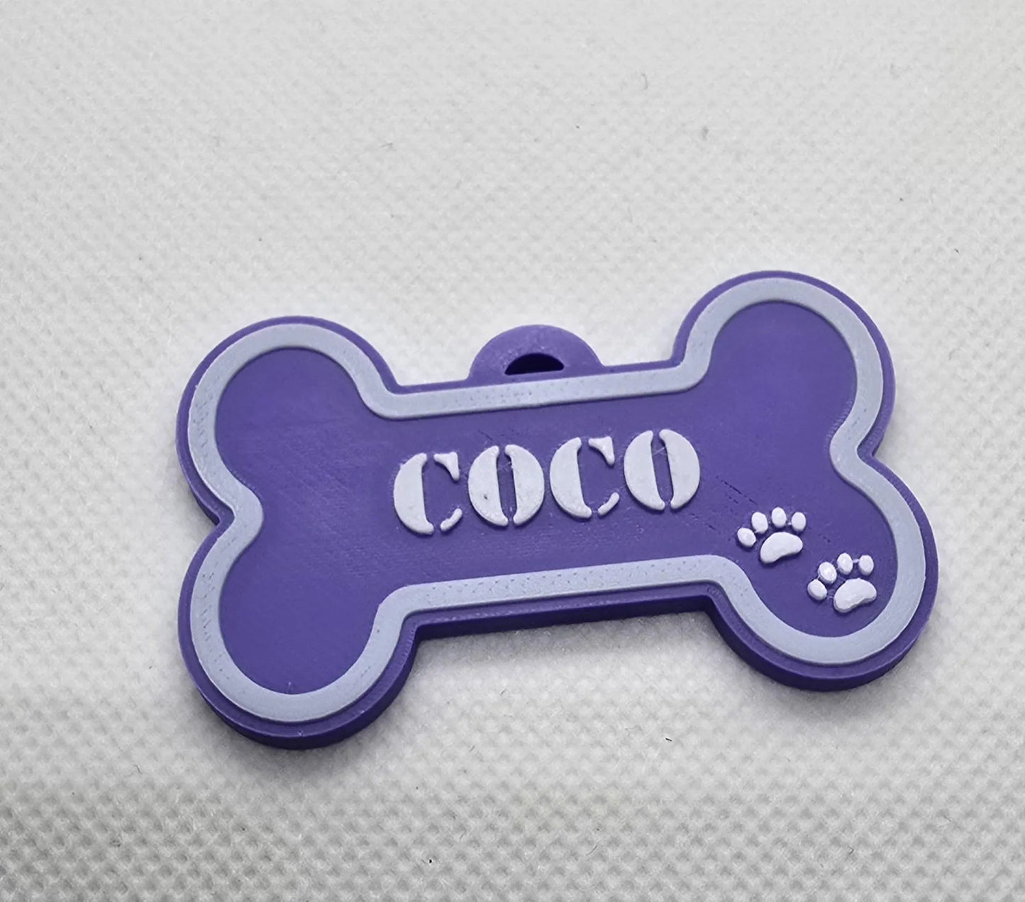 Personalized Dog Bone Name Tags. Custom 3D Pet ID Tags