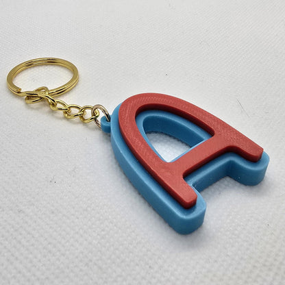 Personalized Back-to-School Initial Keychain 3D-printed
