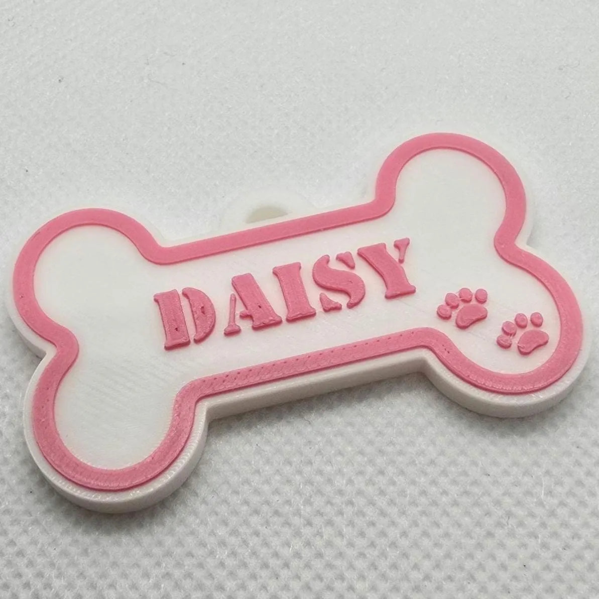 Personalized Dog Bone Name Tags. Custom 3D Pet ID Tags