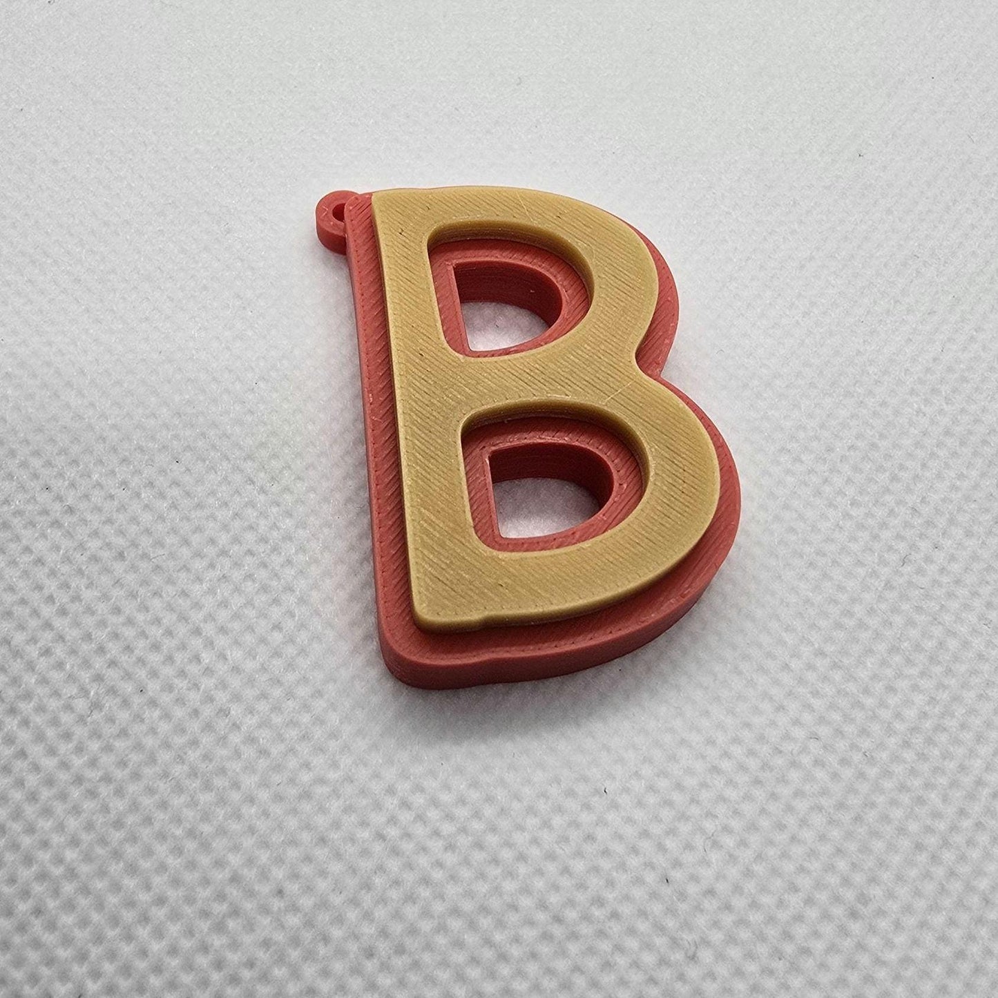 Personalized Back-to-School Initial Keychain 3D-printed