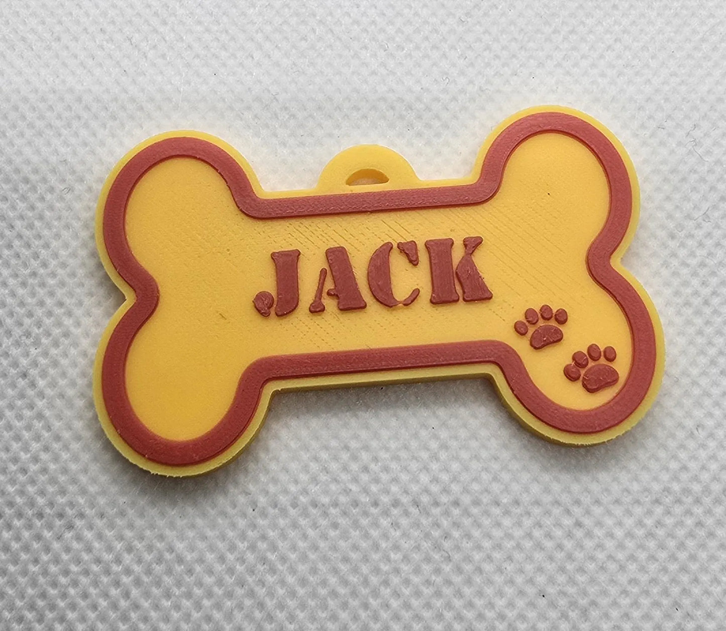 Personalized Dog Bone Name Tags. Custom 3D Pet ID Tags
