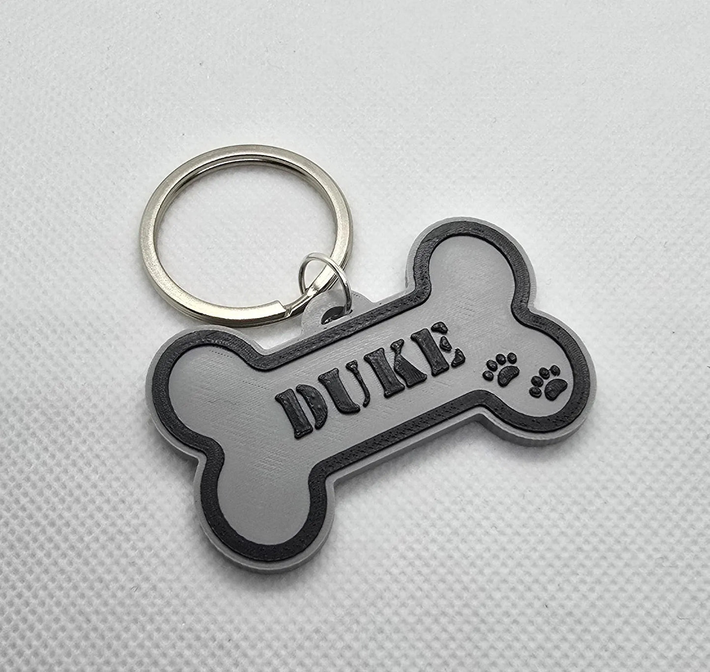 Personalized Dog Bone Name Tags. Custom 3D Pet ID Tags