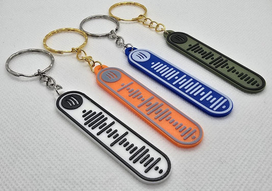 Personalized Spotify Code Keychain – Custom 3D Printed Music Gift for Him or Her