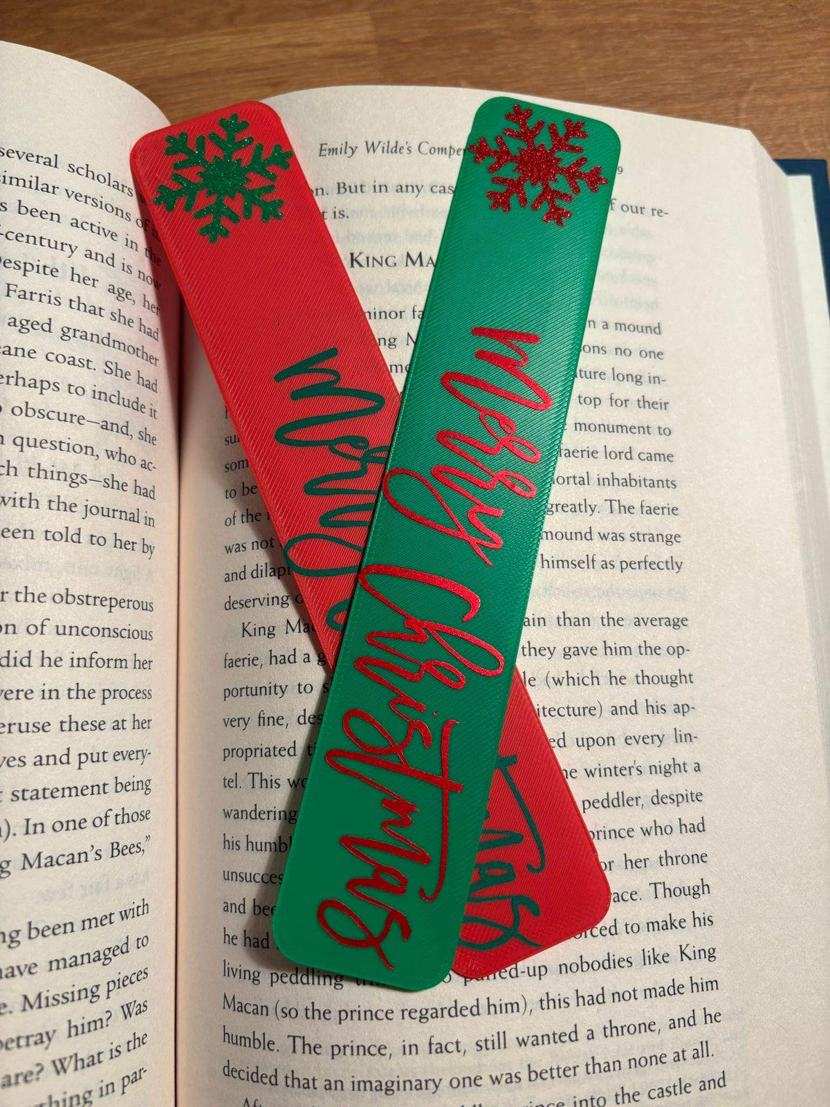 3D printed holiday snowflake bookmark
