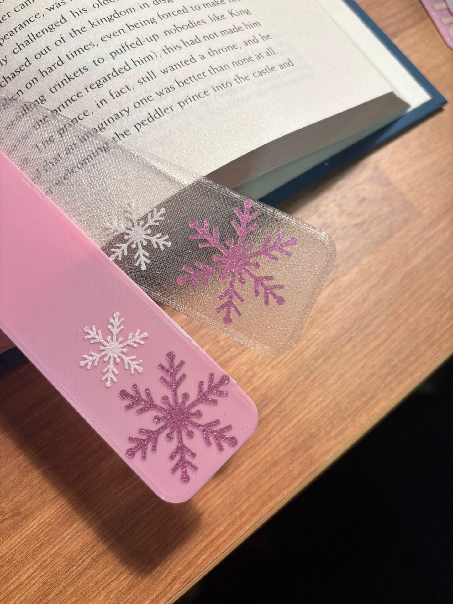 Individual Personalized Name Bookmarks with snowflake 3D printed/ Vinyl