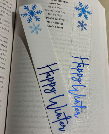 Christmas bookmark with vinyl lettering