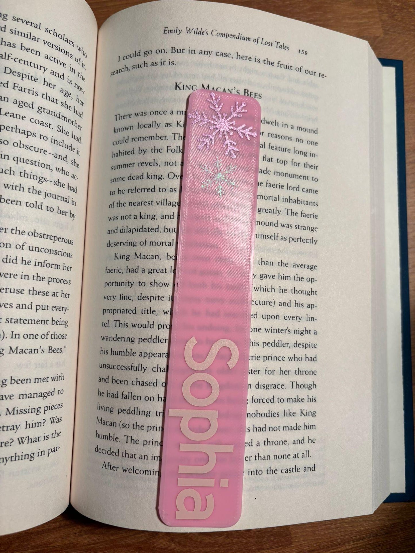 Individual Personalized Name Bookmarks with snowflake 3D printed/ Vinyl