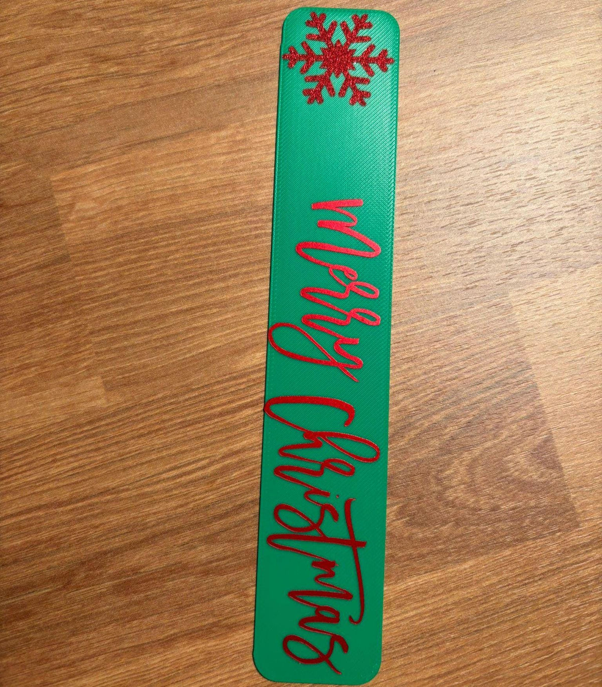 Christmas bookmark with vinyl lettering