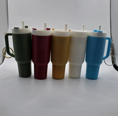 Large Stanley 3d printed tumbler Keychains (Twist-Off)