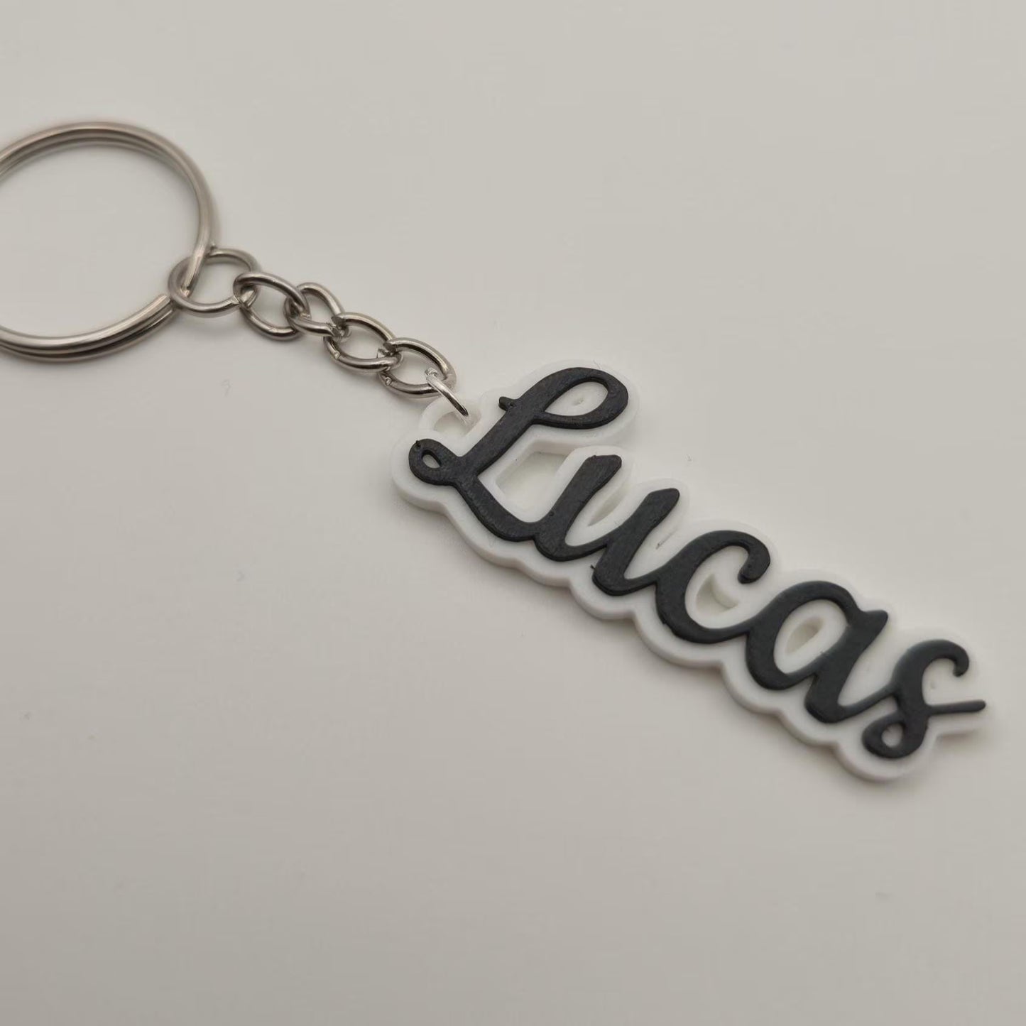 Personalized Name Keychain | Custom 3D Printed Name Keychain with Holographic Backing Uv Finish