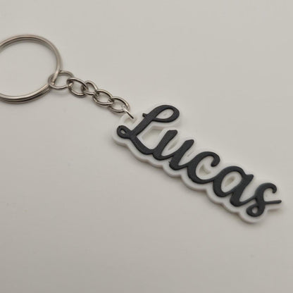 Personalized Name Keychain | Custom 3D Printed Name Keychain with Holographic Backing Uv Finish
