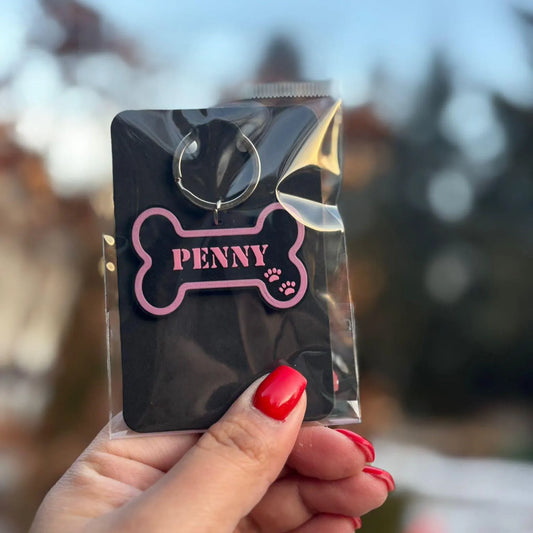Personalized Dog Bone Name Tags. Custom 3D Pet ID Tags