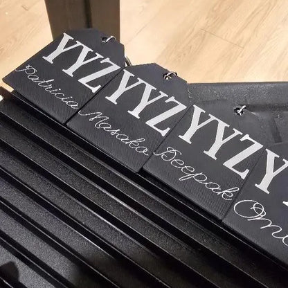Personalized Luggage Tag | Custom Black Travel Tag | Airport Code Keychain Gift