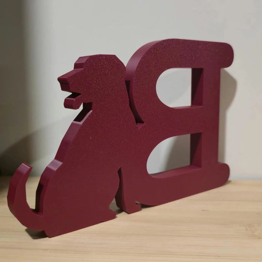 3D Printed Pet Initial Sign | Custom Dog Letter Decor | Personalized Name Display